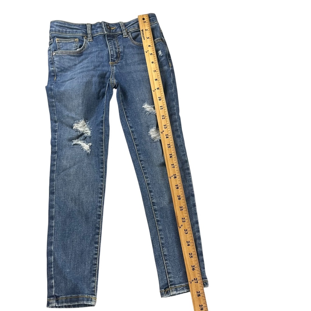 Art Class Distressed Skinny Jeans Girls 8 Blue Denim Casual School - Picture 6 of 16